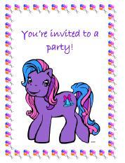 my little pony invitation